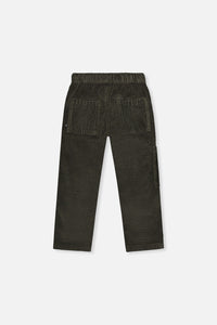 Stretch Corduroy Pants With Cargo Pocket Dark Grey - J20YB26_03070