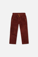 Stretch Corduroy Pants With Cargo Pocket Reddish-Brown - J20YB26_07001