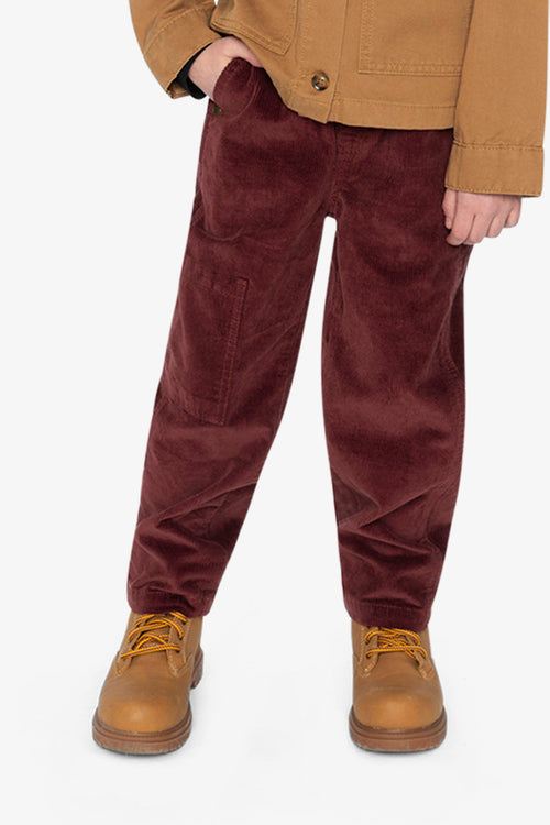 Stretch Corduroy Pants With Cargo Pocket Reddish-Brown - J20YB26_07001
