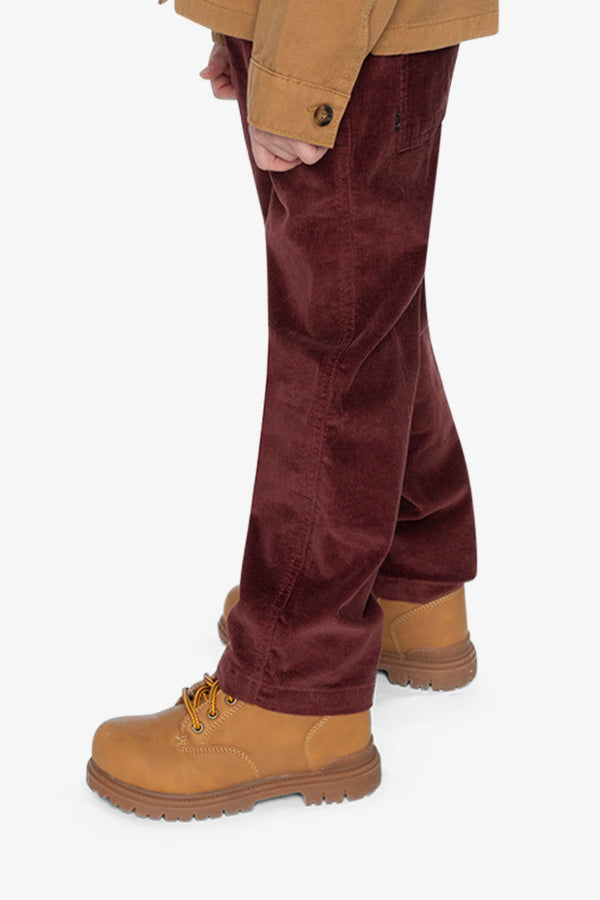 Stretch Corduroy Pants With Cargo Pocket Reddish-Brown - J20YB26_07001