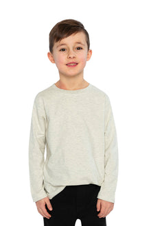 Organic Cotton Long Sleeve T-Shirt Heather Grey - J20YB70_01930