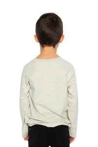 Organic Cotton Long Sleeve T-Shirt Heather Grey - J20YB70_01930
