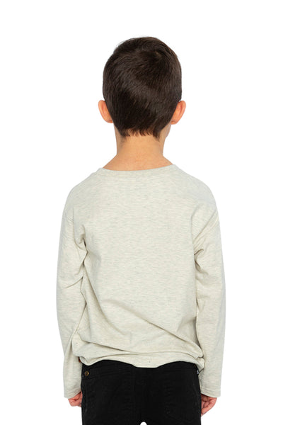 Organic Cotton Long Sleeve T-Shirt Heather Grey - J20YB70_01930