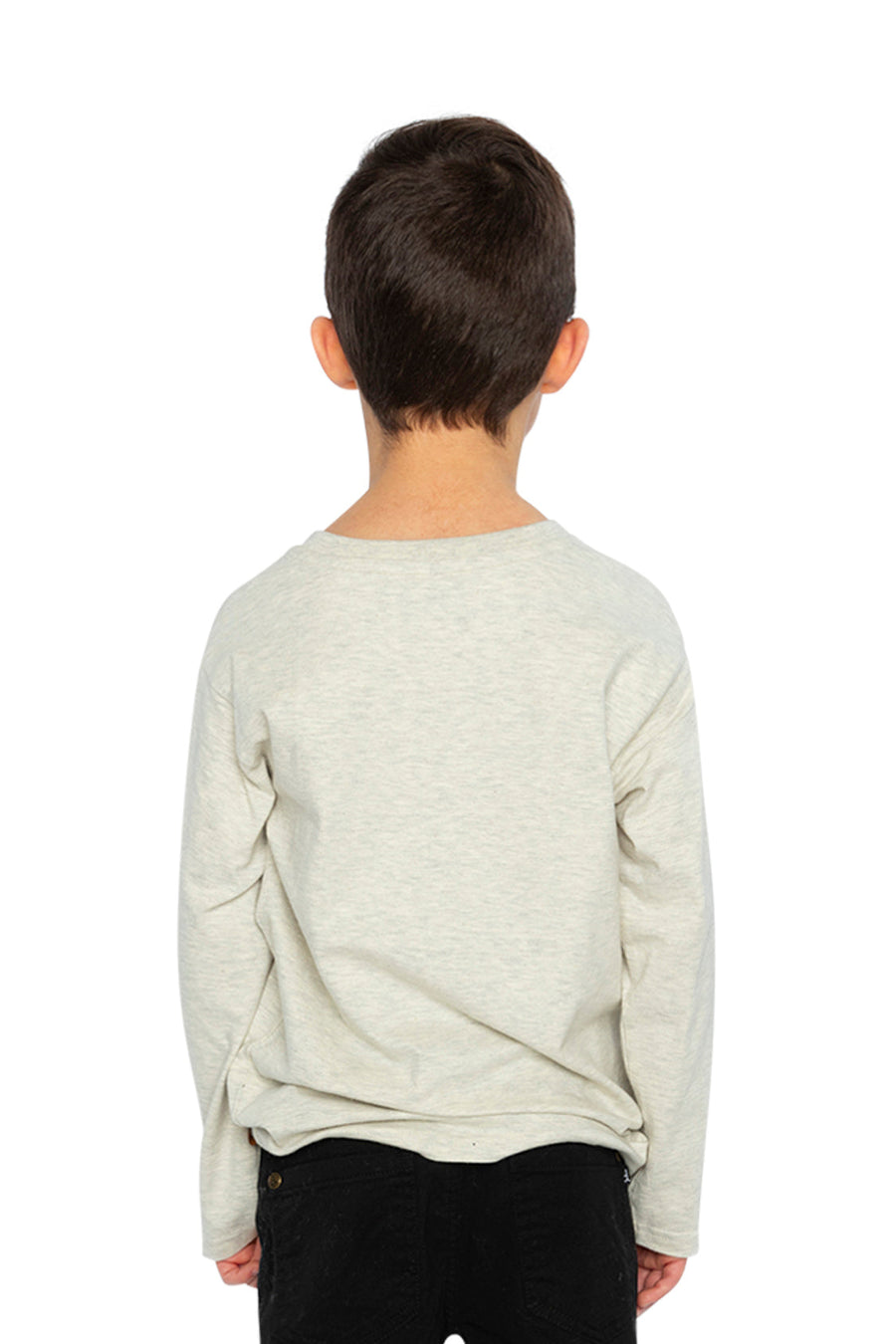 Organic Cotton Long Sleeve T-Shirt Heather Grey - J20YB70_01930