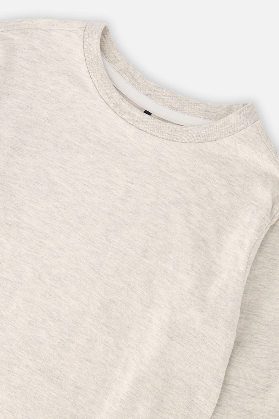 Organic Cotton Long Sleeve T-Shirt Heather Grey - J20YB70_01930