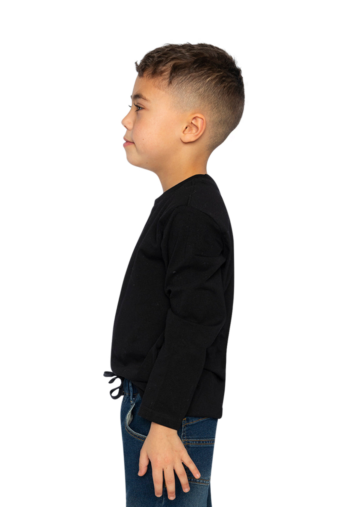 Organic Cotton Long Sleeve T-Shirt Black - J20YB70_09990