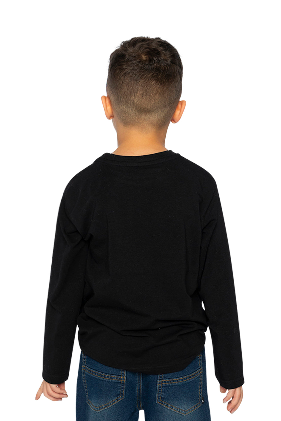 Organic Cotton Long Sleeve T-Shirt Black - J20YB70_09990