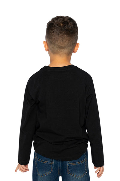 Organic Cotton Long Sleeve T-Shirt Black - J20YB70_09990