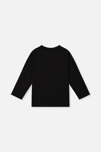 Organic Cotton Long Sleeve T-Shirt Black - J20YB70_09990