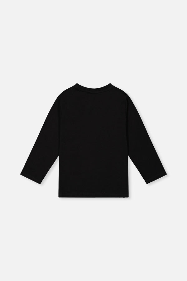 Organic Cotton Long Sleeve T-Shirt Black - J20YB70_09990