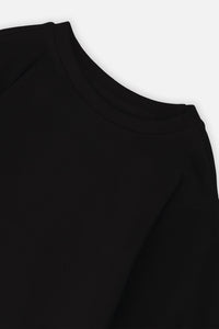 Organic Cotton Long Sleeve T-Shirt Black - J20YB70_09990