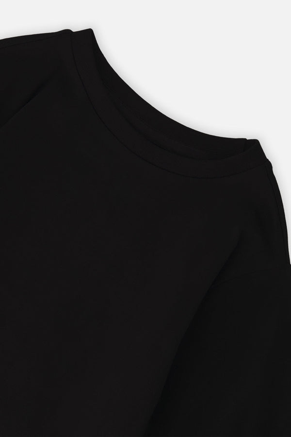 Organic Cotton Long Sleeve T-Shirt Black - J20YB70_09990