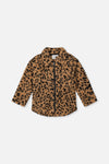 Zipped Sherpa Overshirt With Chest Pockets Leopard Fur - J20YG17_2J279