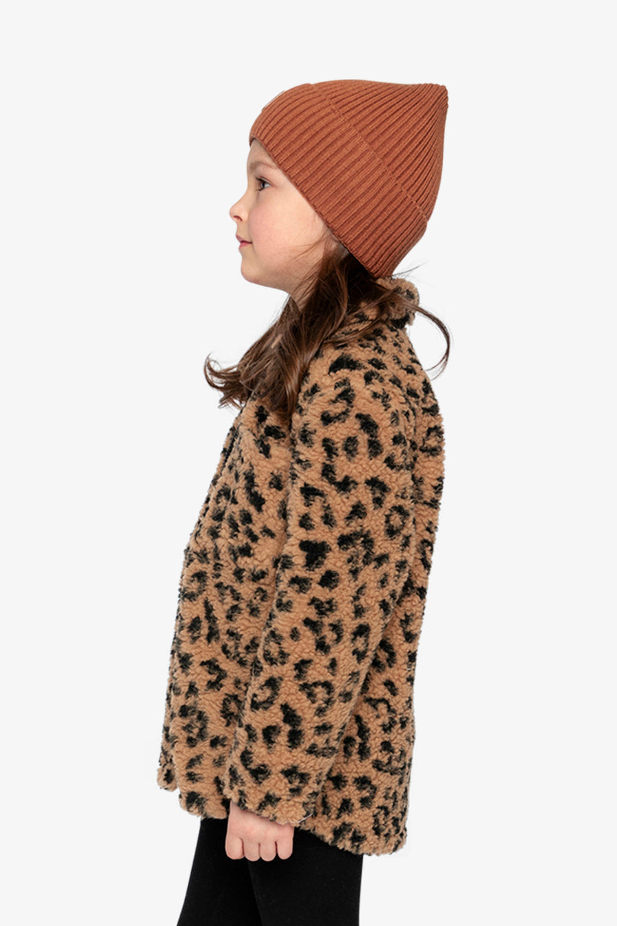 Zipped Sherpa Overshirt With Chest Pockets Leopard Fur - J20YG17_2J279