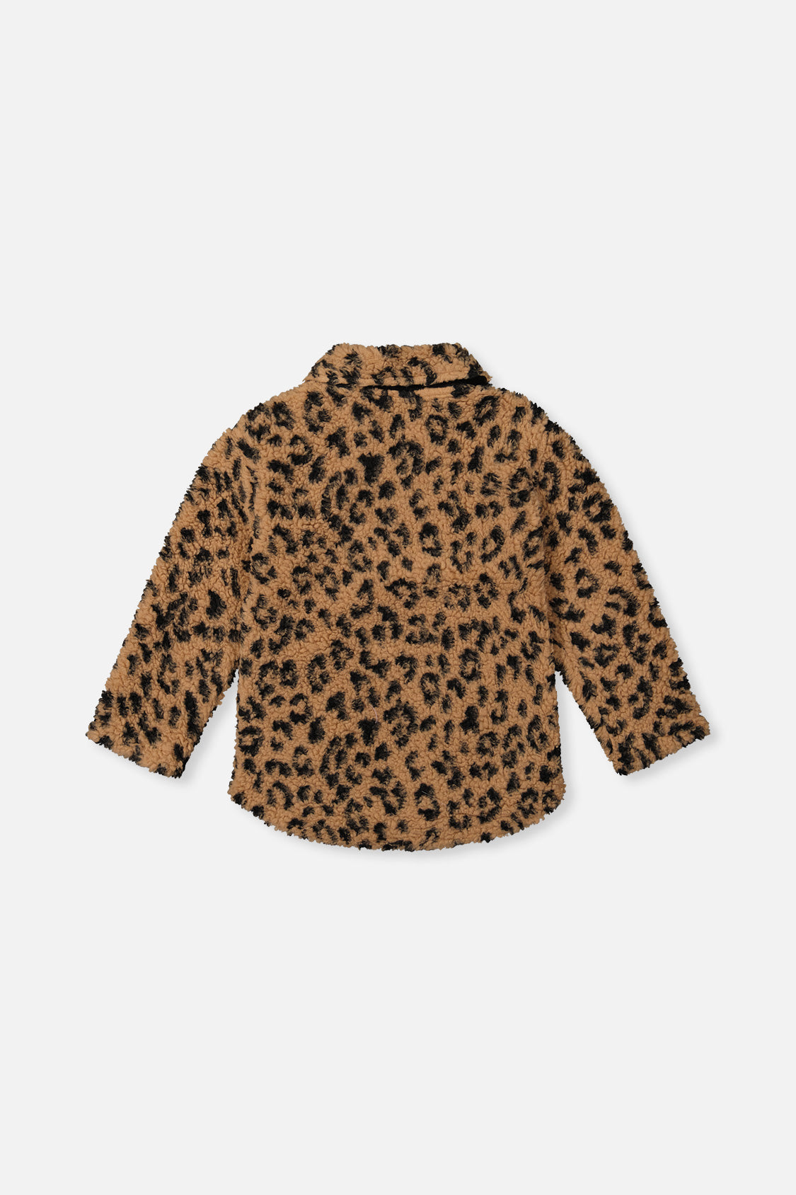 Zipped Sherpa Overshirt With Chest Pockets Leopard Fur - J20YG17_2J279