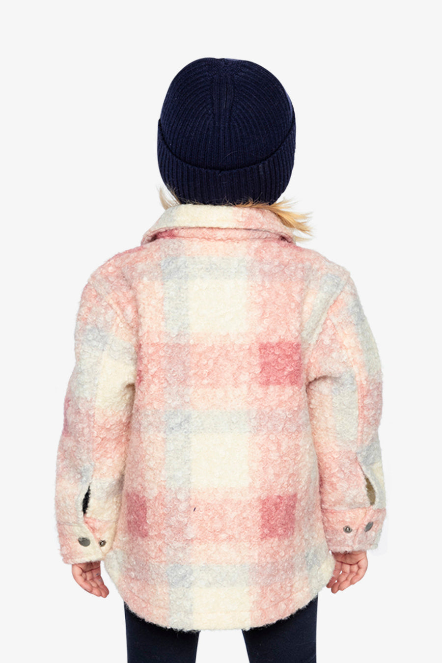 Zipped Plaid Overshirt With Chest Pockets Beige And Pink Plaid - J20YG18_2J281