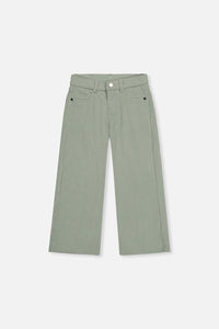 Stretch Corduroy Wide Leg Pants Pale Turquoise