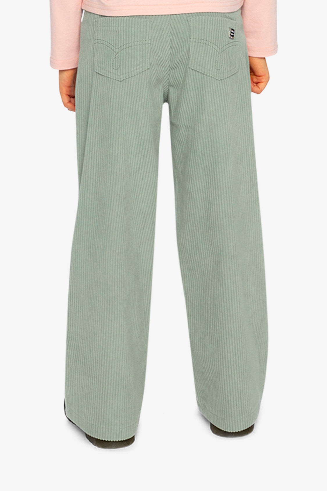 Stretch Corduroy Wide Leg Pants Pale Turquoise - J20YG21_03250