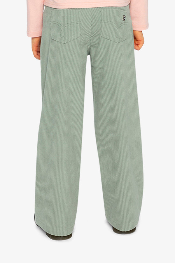 Stretch Corduroy Wide Leg Pants Pale Turquoise - J20YG21_03250