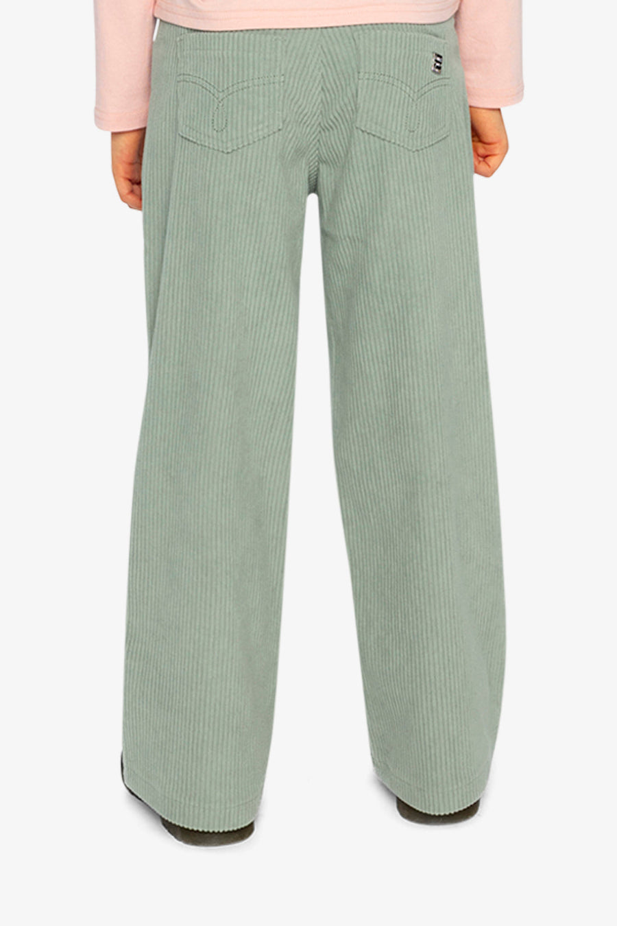 Stretch Corduroy Wide Leg Pants Pale Turquoise - J20YG21_03250