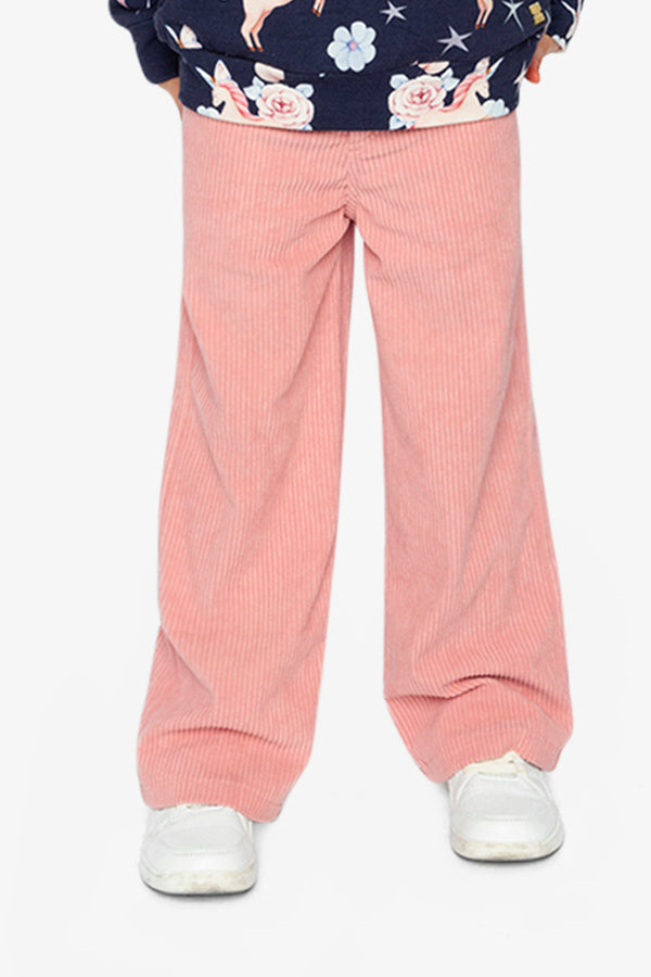 Stretch Corduroy Wide Leg Pants Pink - J20YG21_06210