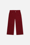 Stretch Corduroy Wide Leg Pants Reddish-Brown - J20YG21_07001