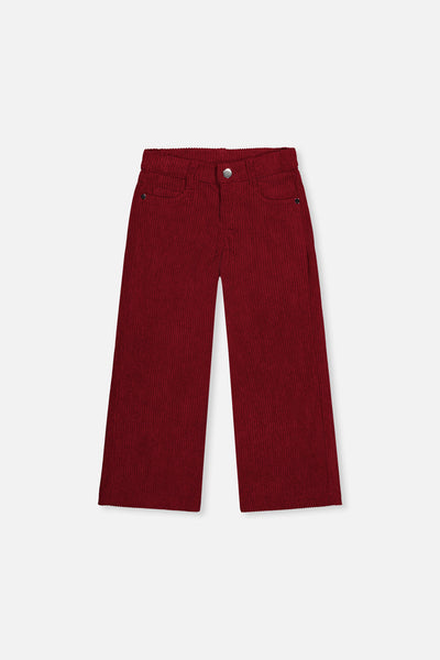 Stretch Corduroy Wide Leg Pants Reddish-Brown - J20YG21_07001