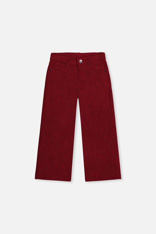 Stretch Corduroy Wide Leg Pants Reddish-Brown - J20YG21_07001