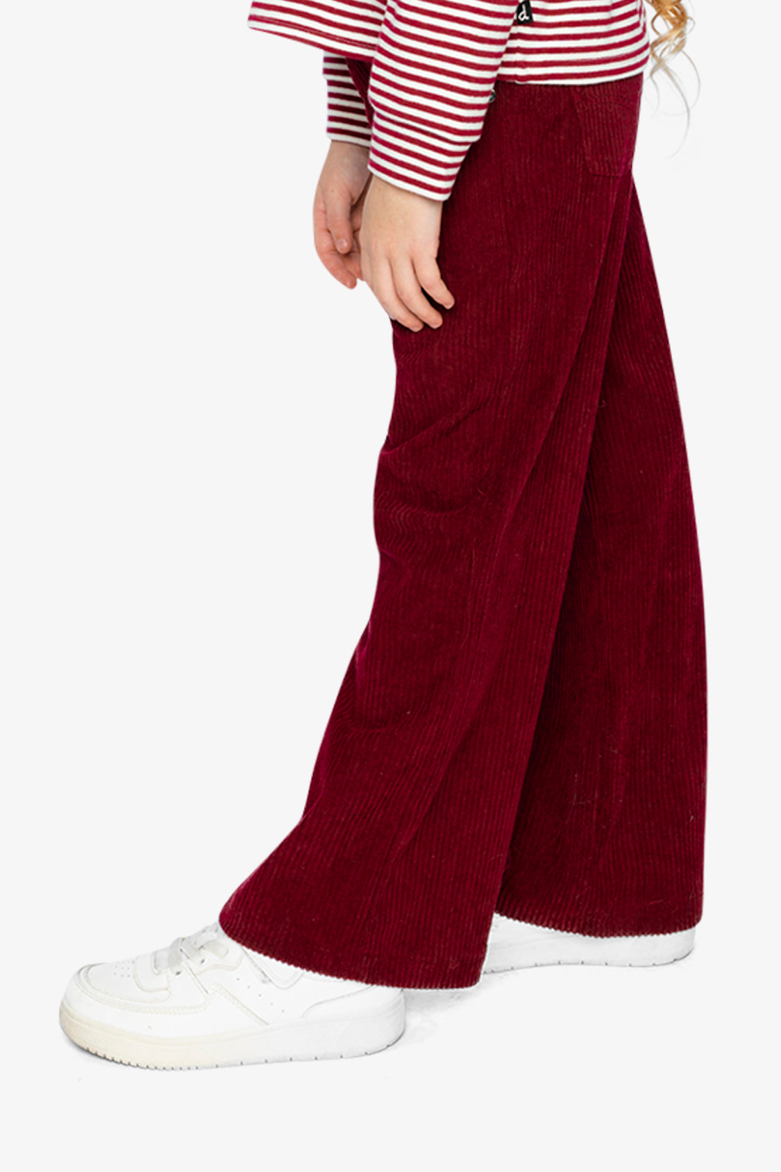Stretch Corduroy Wide Leg Pants Reddish-Brown - J20YG21_07001
