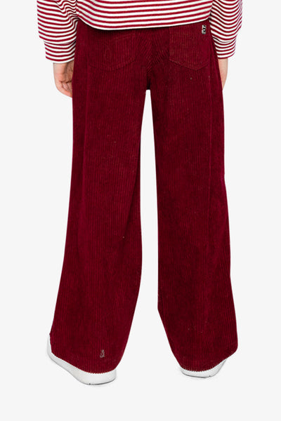 Stretch Corduroy Wide Leg Pants Reddish-Brown - J20YG21_07001