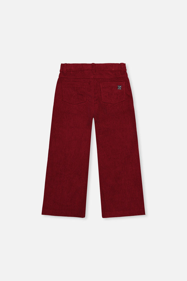 Stretch Corduroy Wide Leg Pants Reddish-Brown - J20YG21_07001