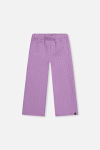 Wide Leg Jacquard Pants Purple