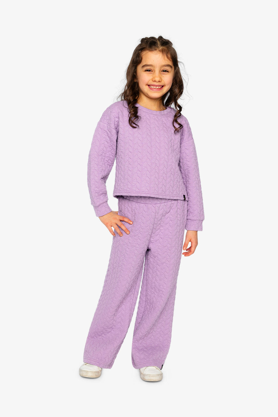 Wide Leg Jacquard Pants Purple - J20YG22_05930