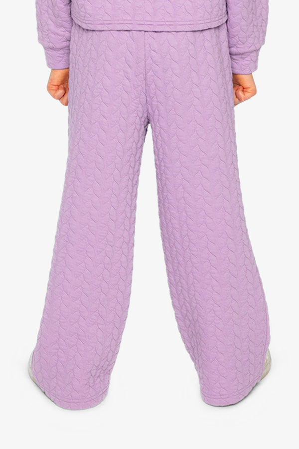 Wide Leg Jacquard Pants Purple - J20YG22_05930
