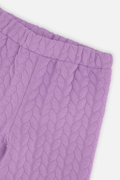 Wide Leg Jacquard Pants Purple - J20YG22_05930