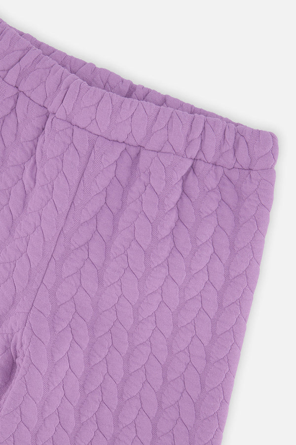 Wide Leg Jacquard Pants Purple - J20YG22_05930