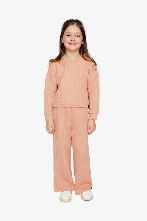 Wide Leg Jacquard Pants Pink - J20YG22_08100