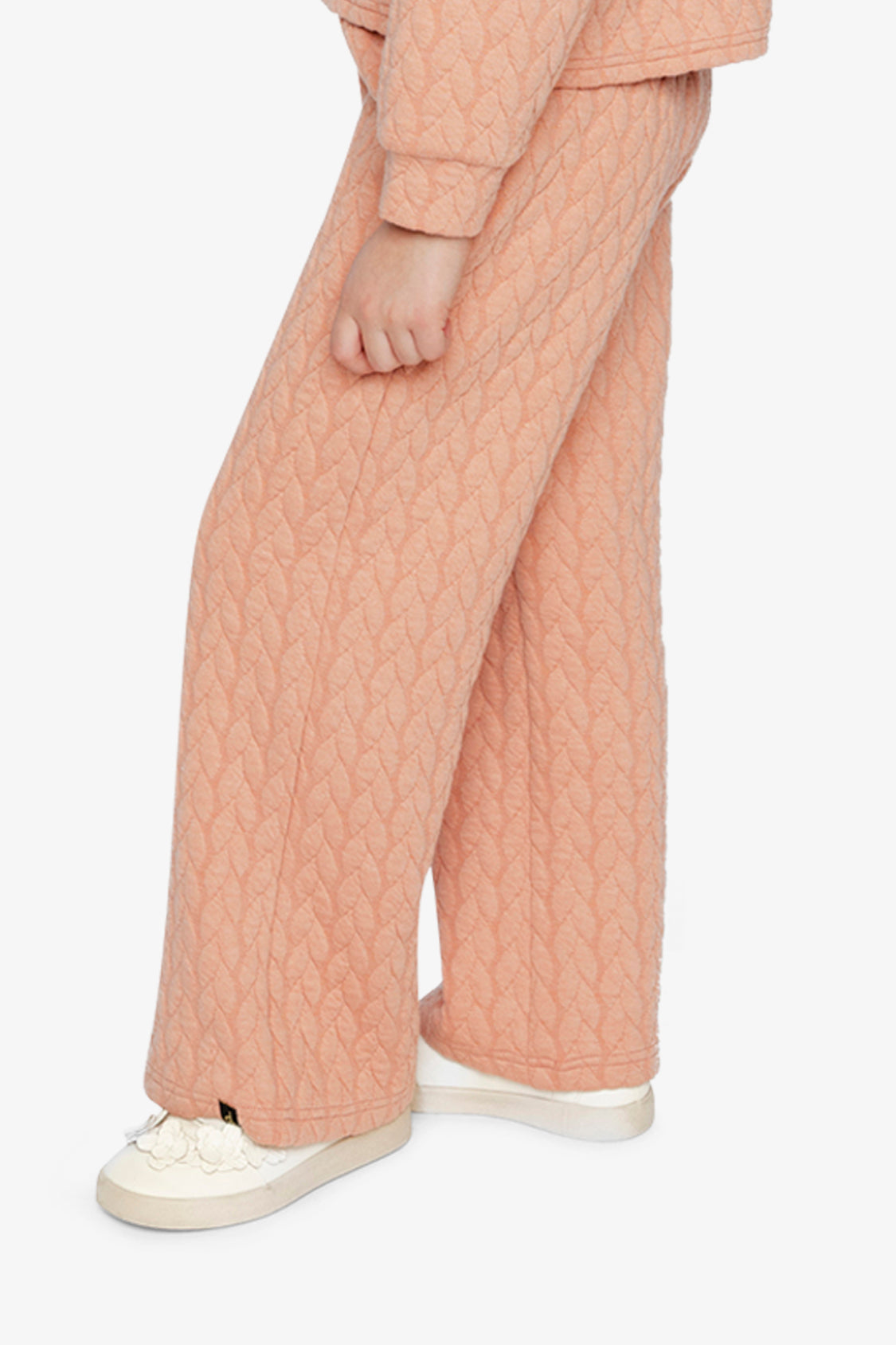 Wide Leg Jacquard Pants Pink - J20YG22_08100