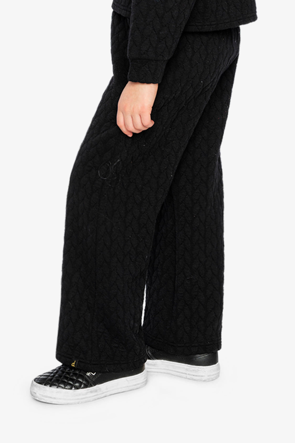 Wide Leg Jacquard Pants Black - J20YG22_09990