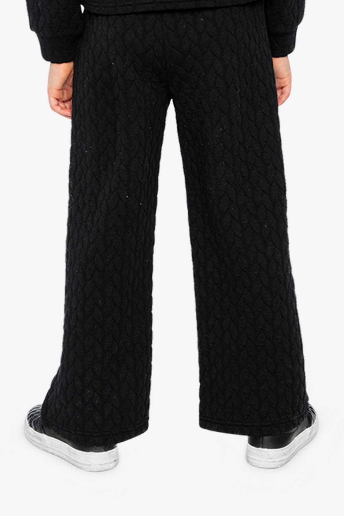 Wide Leg Jacquard Pants Black - J20YG22_09990