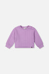Sweat en jacquard violet