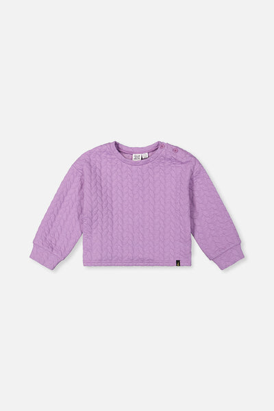 Sweat en jacquard violet