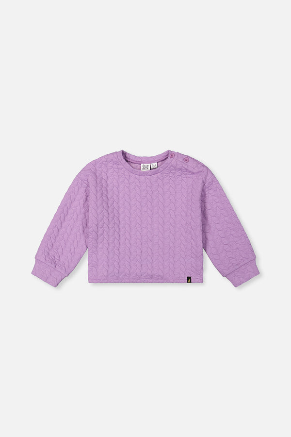 Sweat en jacquard violet