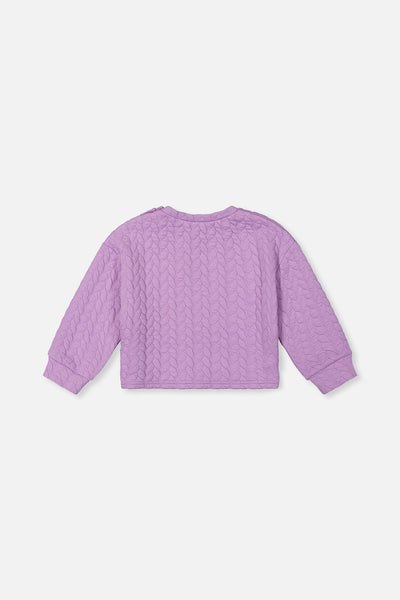 Sweat en jacquard violet