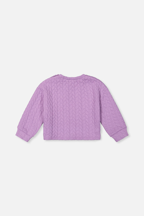Sweat en jacquard violet
