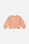 Sweat en jacquard rose