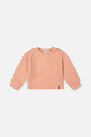 Sweat en jacquard rose