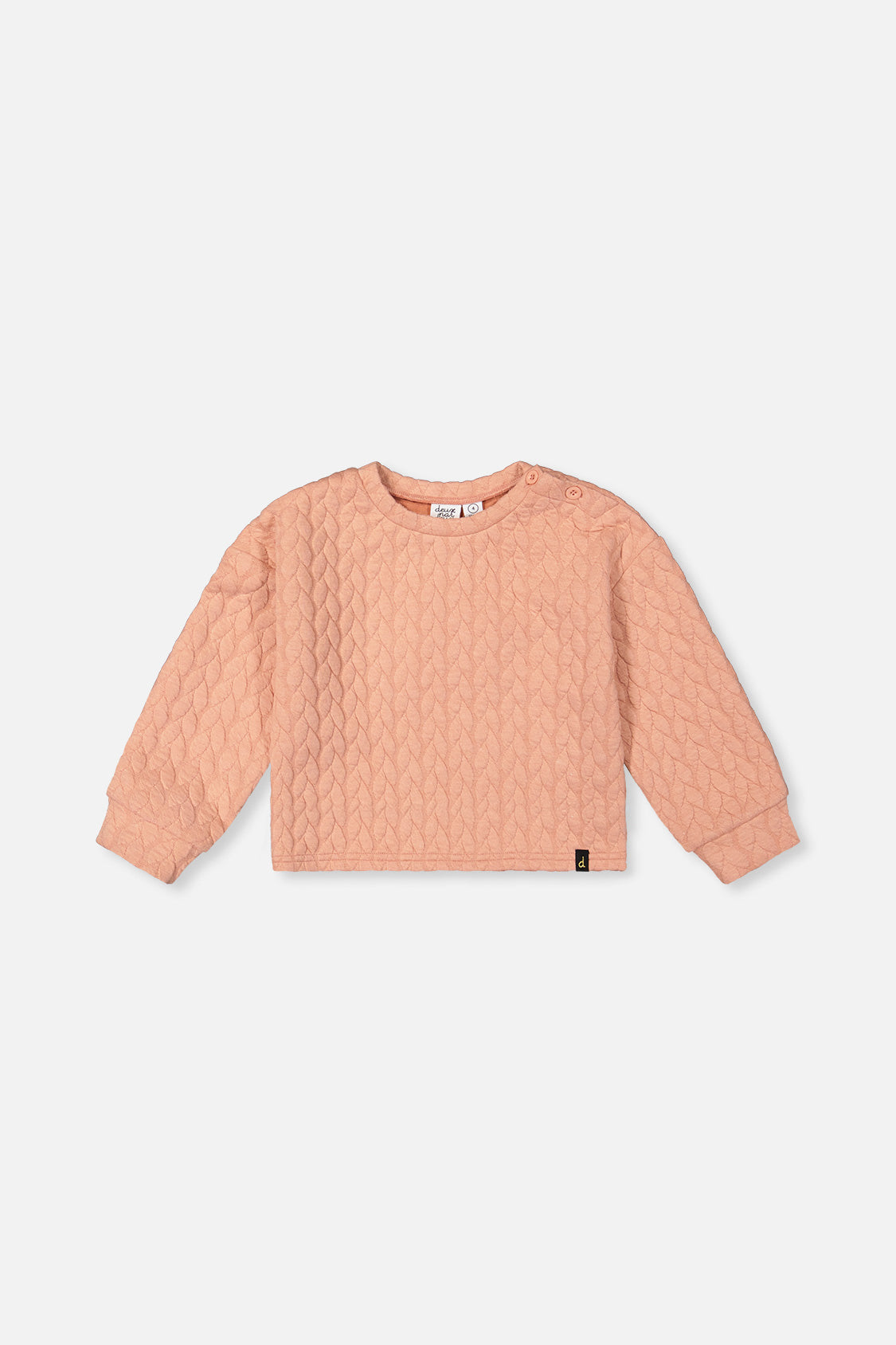Sweat en jacquard rose