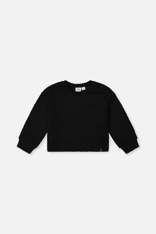 Sweat en jacquard noir