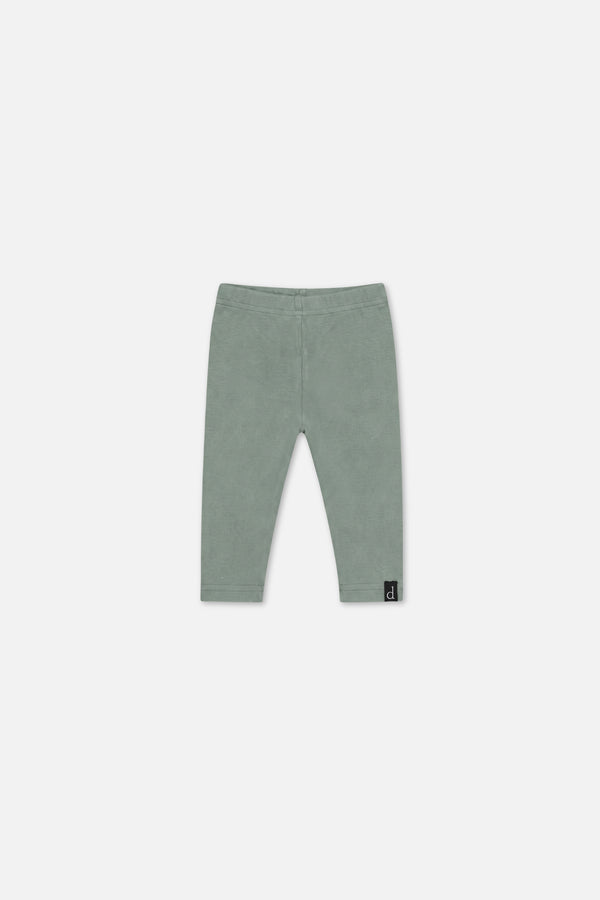 Baby Rib Leggings Green Printed Green